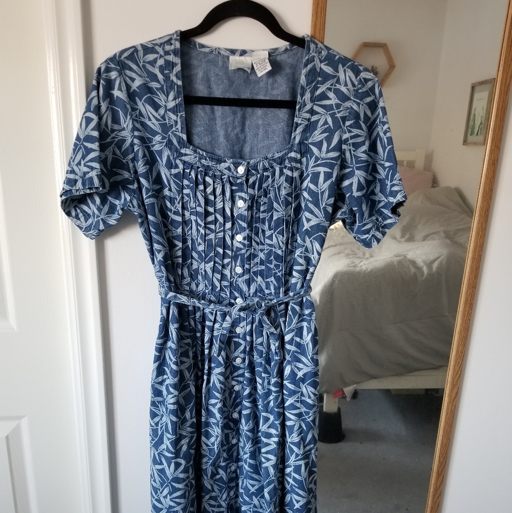 Vintage Denim Midi Dress